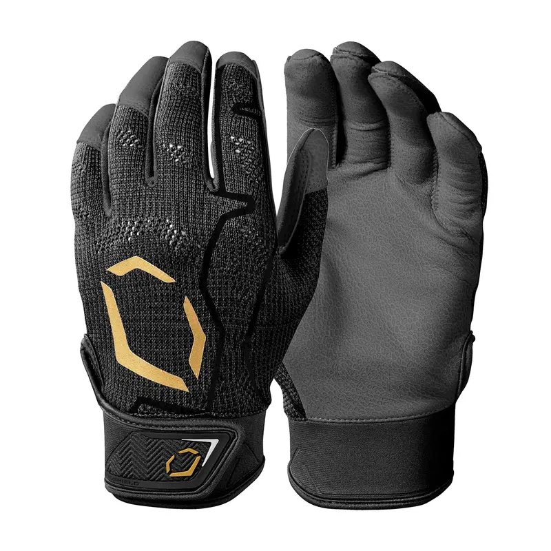 EvoShield Pro-SRZ Black 2XL Men's Baseball Batting Gloves -WB57118012XL