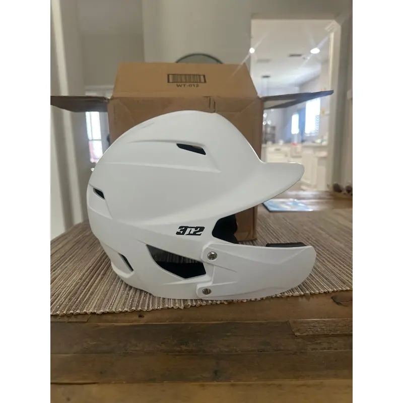 Brand new 3n2 white batting helmet with face shield