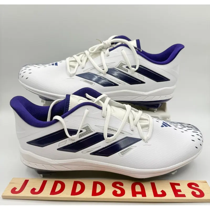 Adidas Adizero Afterburner 9 Baseball Cleats Purple White IG2318 Mens Size 8.5  New