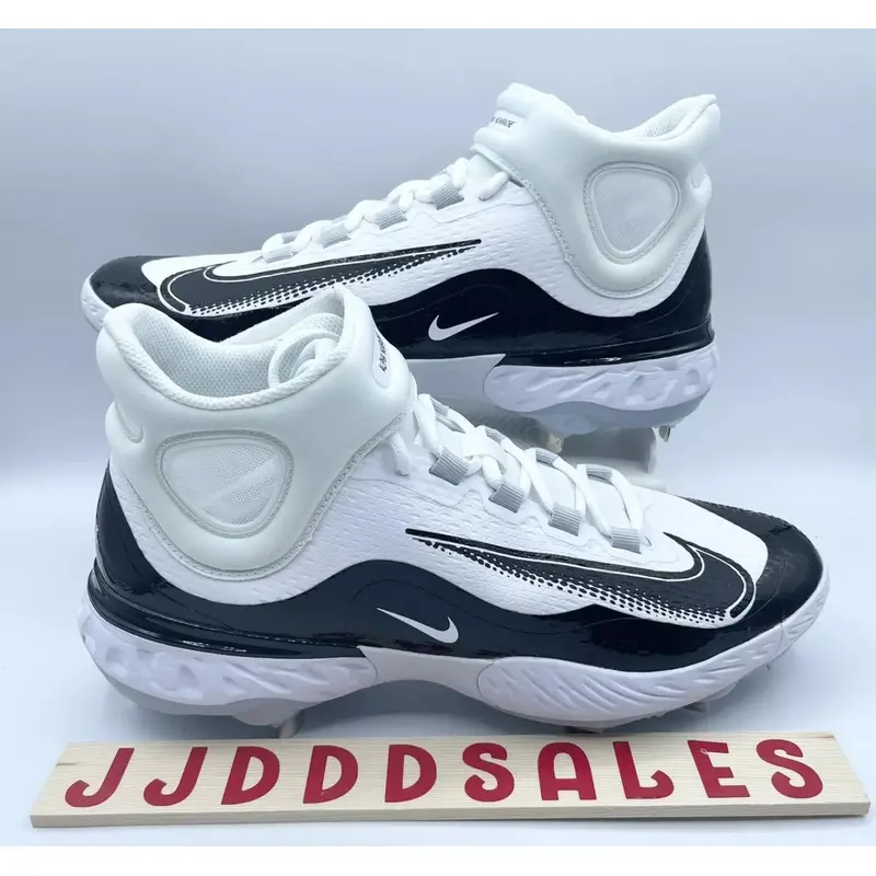 Nike Alpha Huarache Elite 4 Mid Baseball Cleats White Tint FD2744-101 Mens Size 7.5