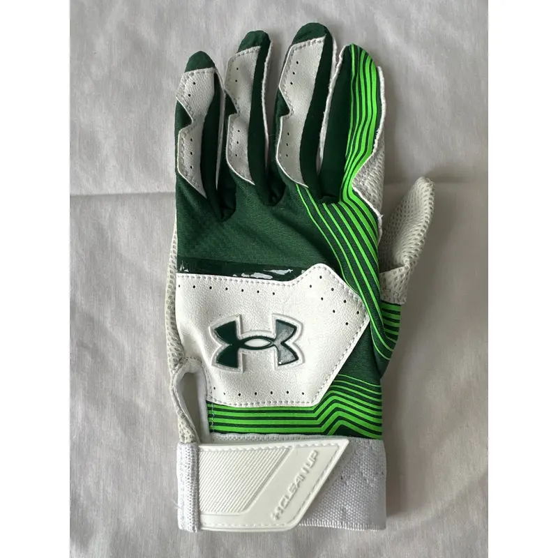 Green Under Armour Batting Glove Youth Large Fits Left Hand