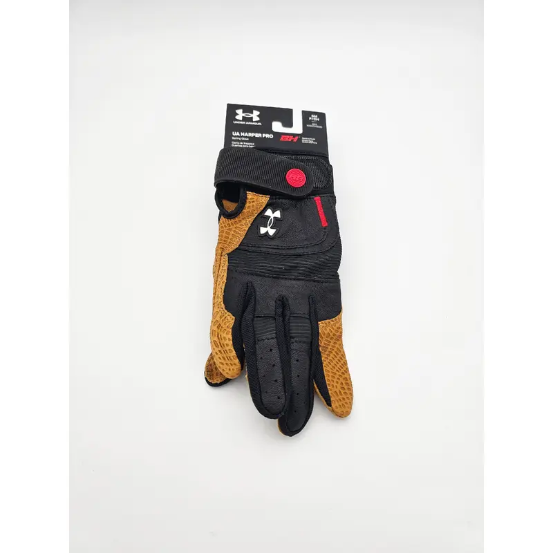 Under Armour Bryce Harper Pro Baseball Batting Gloves Mens Size Small Black