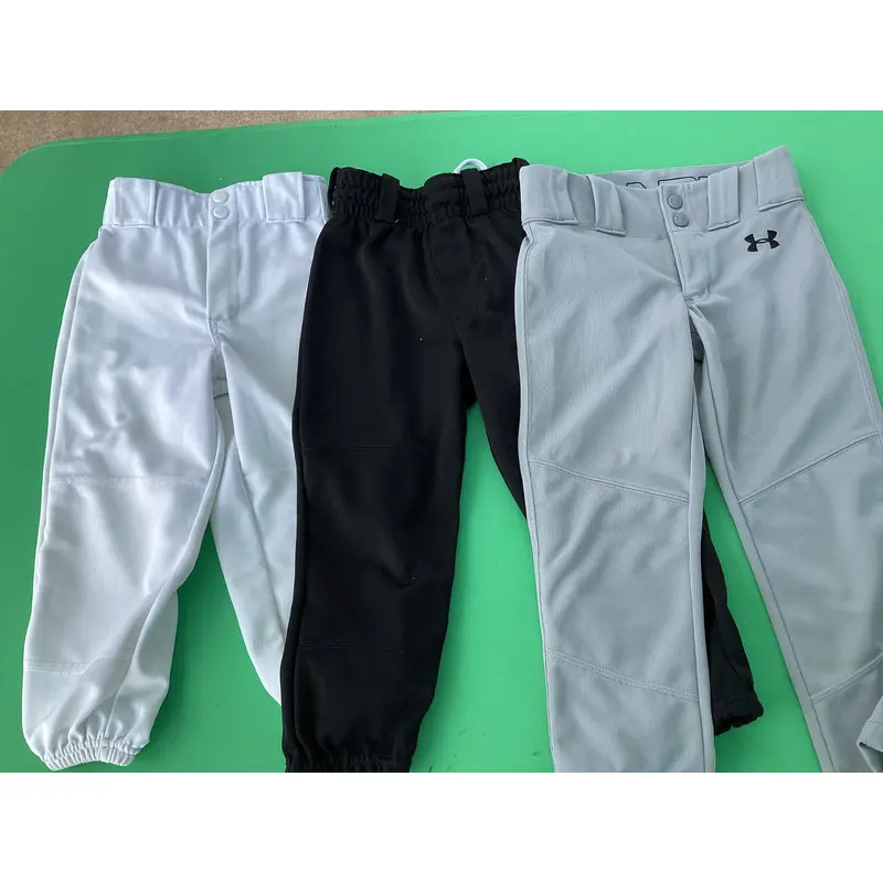 Bundle Black/ White & Gray XS Youth Rawlings & Under Armour Game Pants (Used)