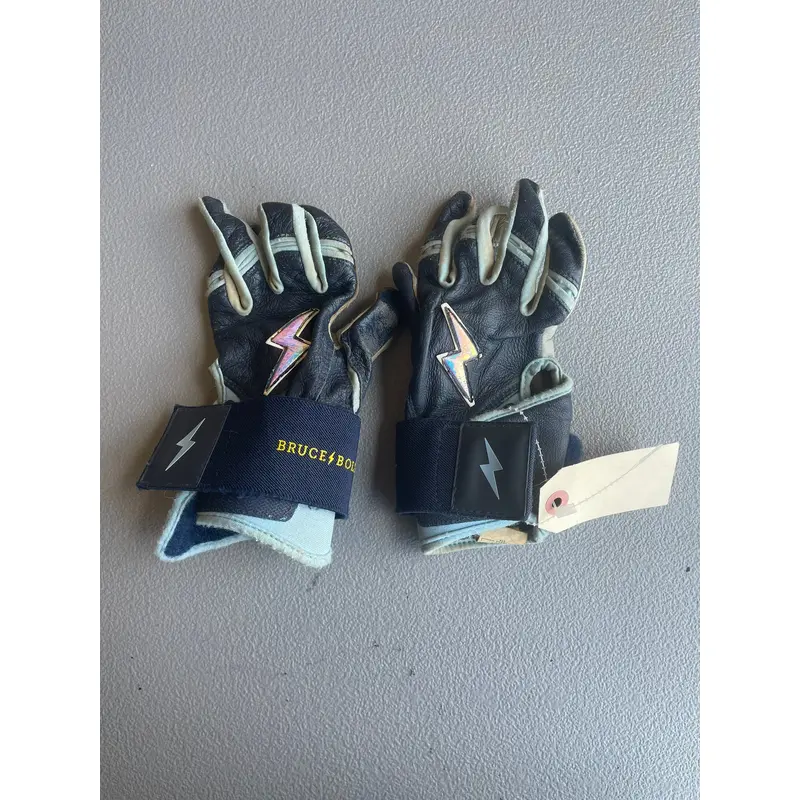 Blue Youth Medium Bruce Bolt Batting Gloves (Used)