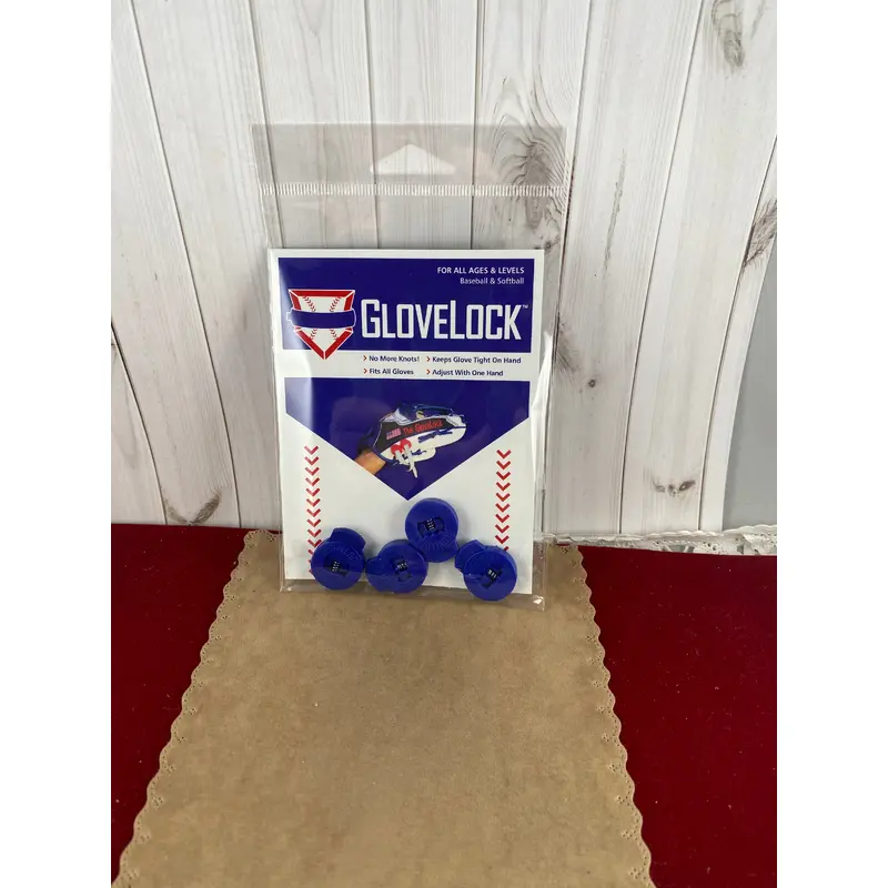 New BLUE Glove Locks Keep Baseball Glove Laces Tight Free Shipping USA Only