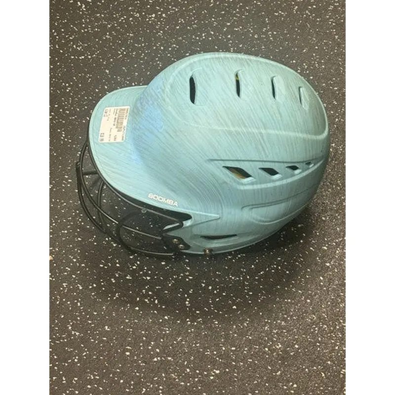 Used BoomBah BBH2-SR Batting Helmet w/Mask Sky Blue LG 11849-S000027618