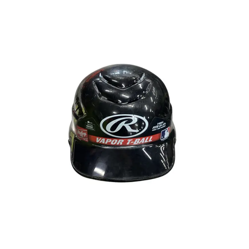 Used Rawlings VAPOR T BALL Batting Helmet No Mask Black SM 11613-S000166486