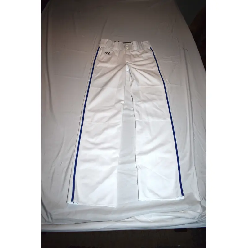 NEW - Champion Baseball Pants, White/Blue, Youth Large