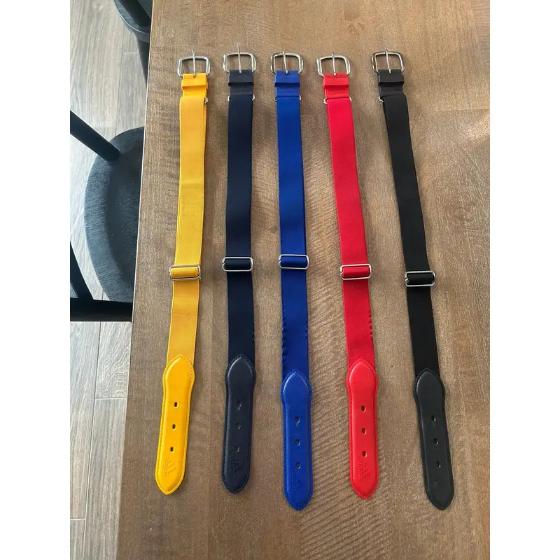 Adidas Youth Baseball Belts (4-9) 5 Belts (Red, Royal, Yellow, Navy & Black)