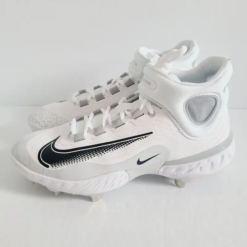 Nike Alpha Huarache Elite 4 Mid Baseball Cleats FD2744-100 Size 8 White