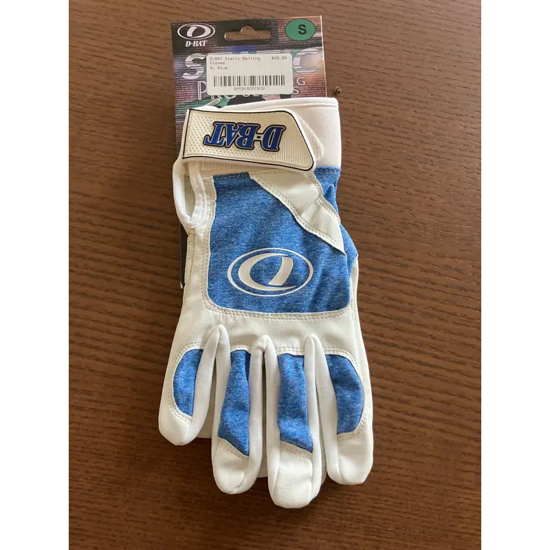 D-bat batting gloves size adult small blue (New)