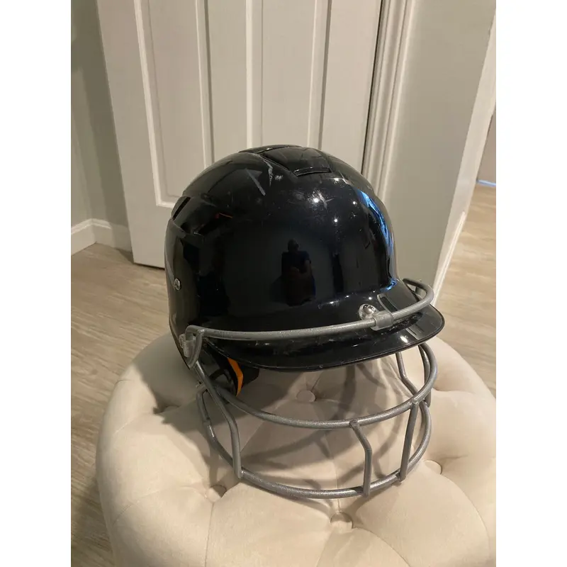 Used Senior Schutt Batting Helmet - Navy Blue