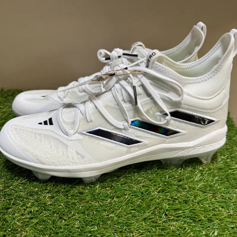 Adidas Adizero Afterburner 9 NWV TPU White Baseball Cleats ID1668 Mens 8.5 NEW