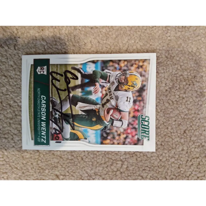 Carson Wentz Rookie Card Signed