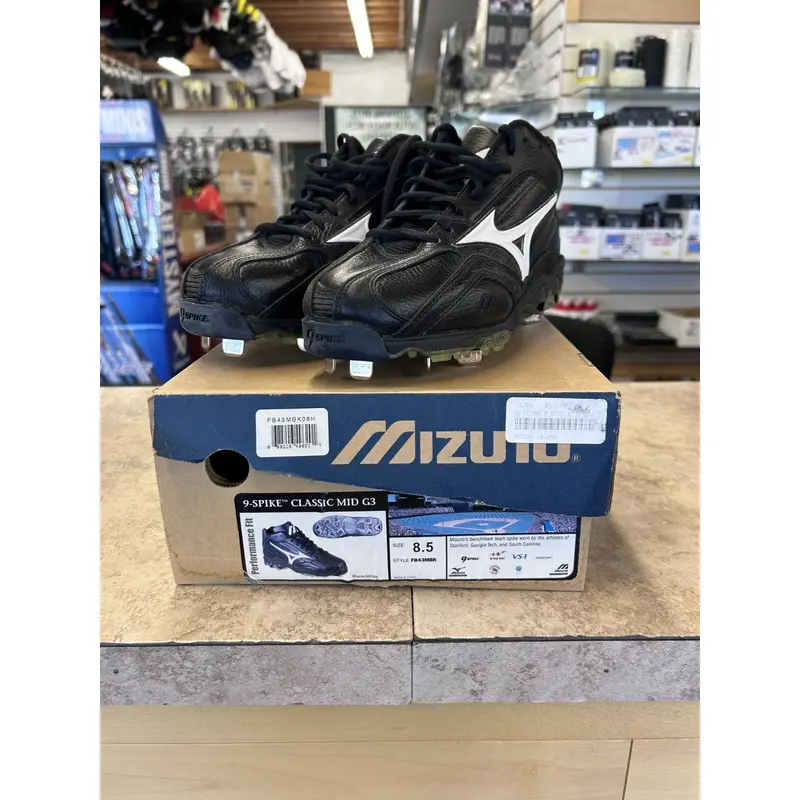 Black New Size 8.5 (Women's 9.5) Adult Men's Mizuno High Top Metal