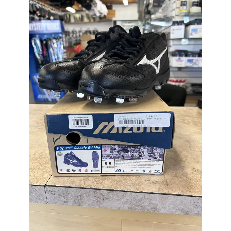 Black New Size 8.5 (Women's 9.5) Adult Men's Mizuno Low Top Metal