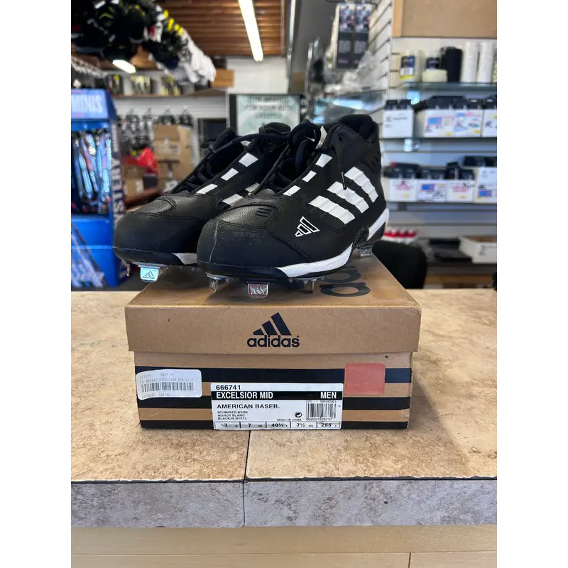 Black New Size 7.0 (Women's 8.0) Adult Men's Adidas High Top Metal