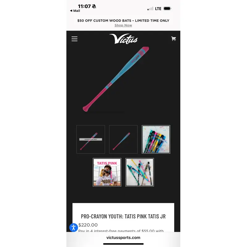 Victus Tatis USSSA 30/20 bat
