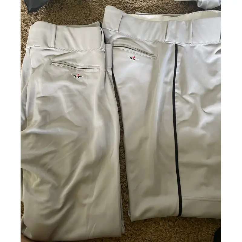 Alleson Gray/Black Piping Adult Large Baseball Pants