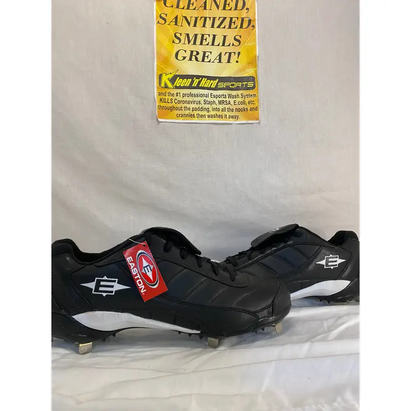 New Easton Size 15 Assist Low Black Metal Baseball Cleats