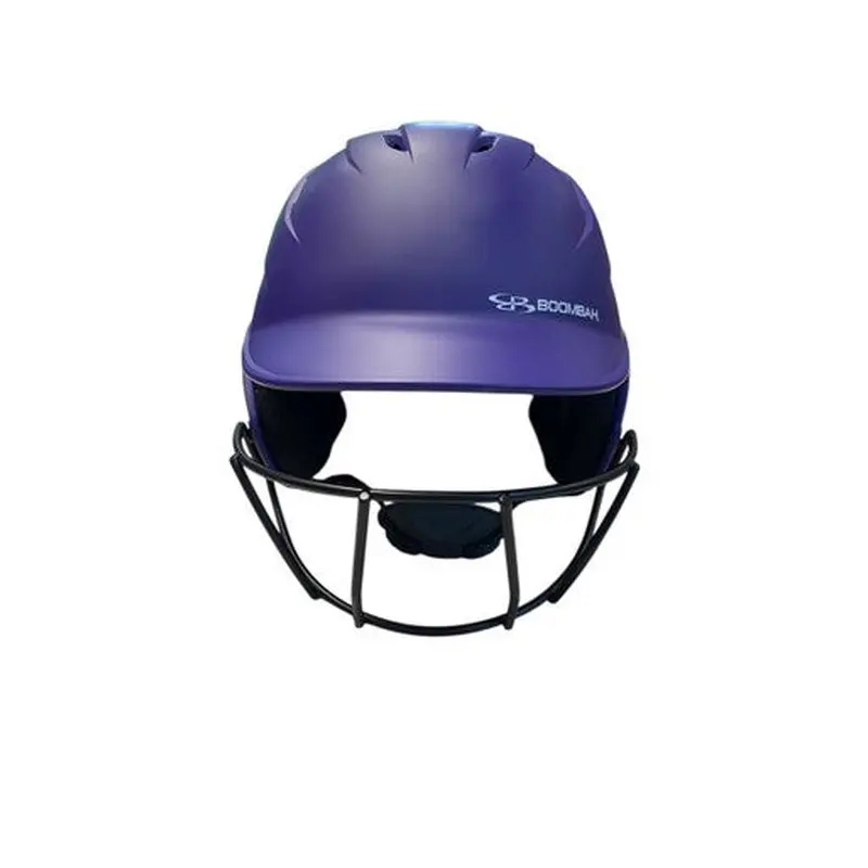 Used BoomBah BBH2 B/PU-SR Batting Helmet w/Mask Purple M/L 11706-S000354224