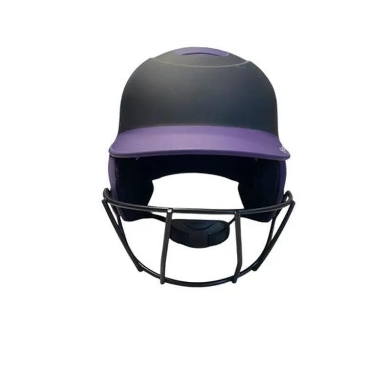 Used BoomBah BBH2 B/PU-SR Batting Helmet w/Mask Purple M/L 11706-S000354219