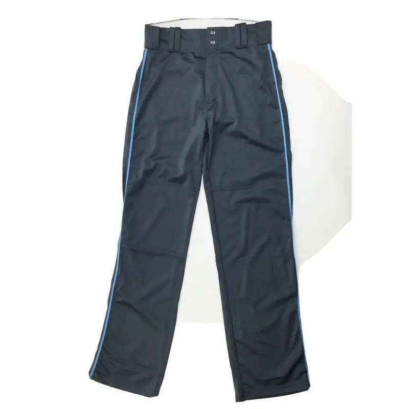 Alleson Pro Warp Knit Open Bottom Gray Baseball Pant Blue Piping Men's 3XL PWRPP