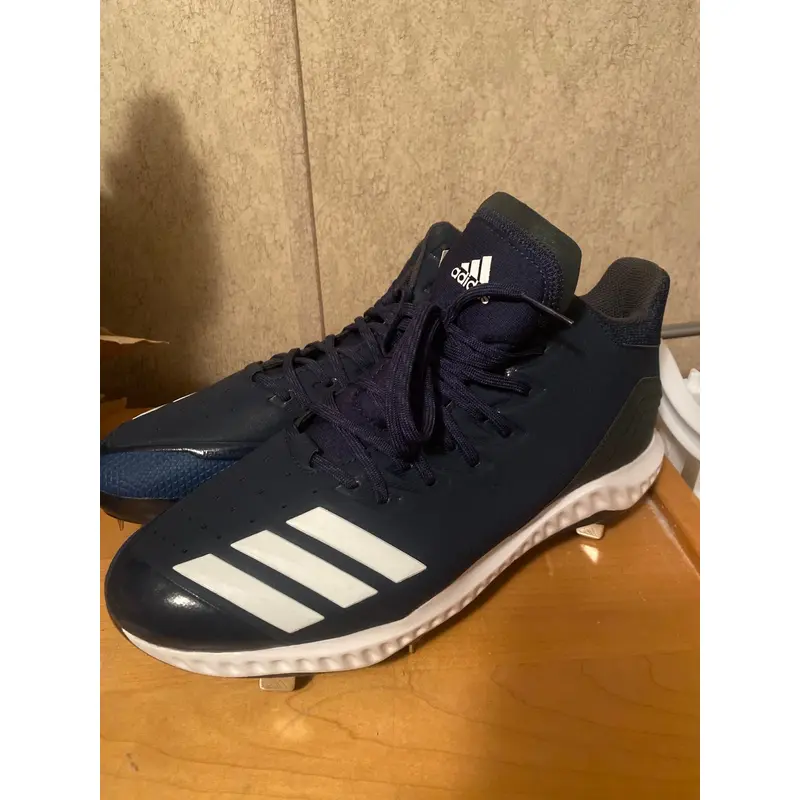 Adidas Bounce Baseball Metal Cleats Size 12 Navy/White CG5176 New
