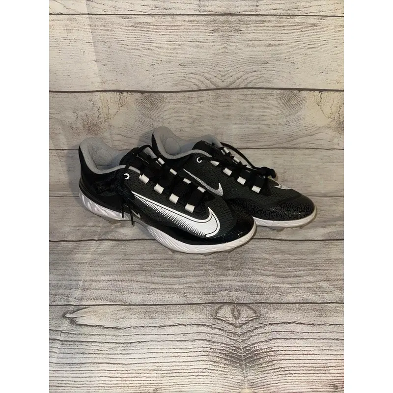 Nike Alpha Huarache Elite 4 Low Black Baseball Cleats DJ6521-011 Mens Size 12.5