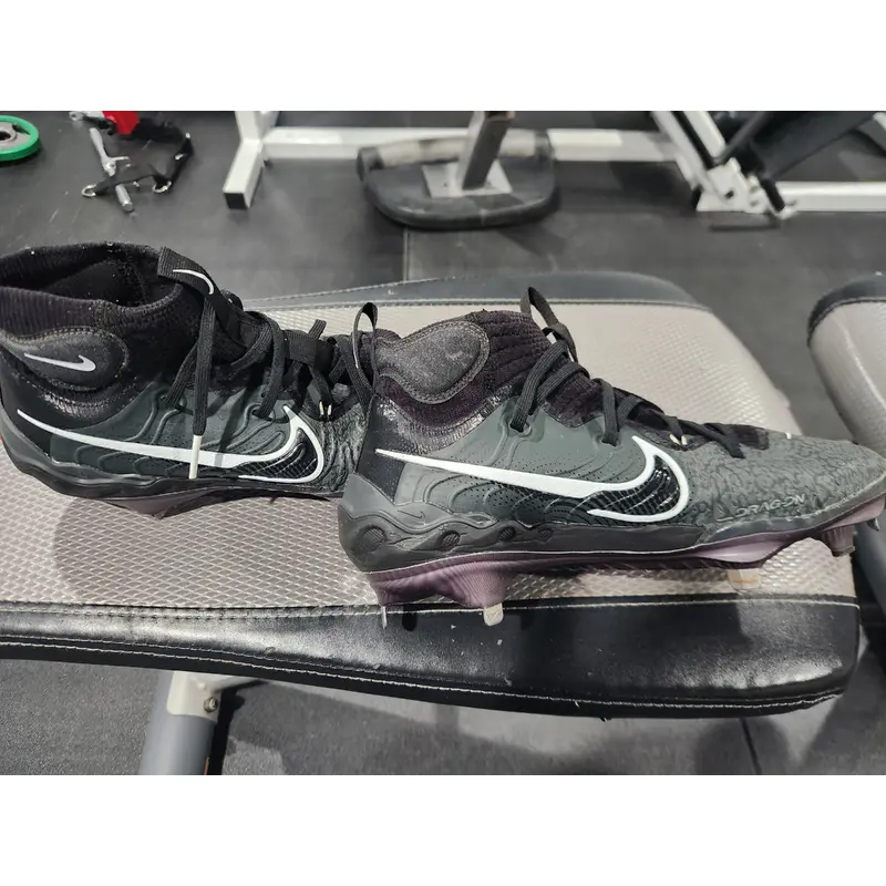 Nike Alpha Huarache NXT Zoom Air Black Metal Baseball Cleats DJ6517-010 (Used)