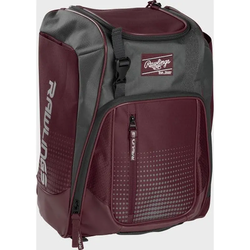RAWLINGS FRANCHISE BPACK MAROON 11443-RAWFRANBPMA
