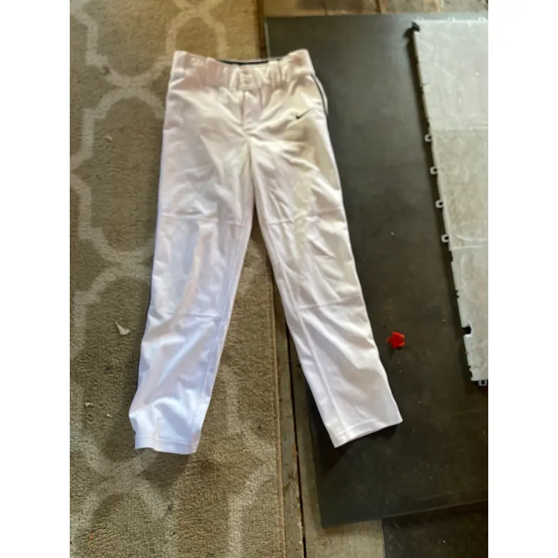White Nike Youth Large Baseball Pants