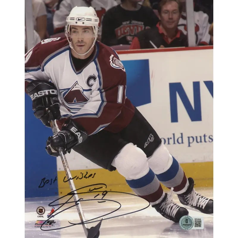 Avalanche Joe Sakic "Best Wishes" Authentic Signed 8x10 Photo BAS #BR54848