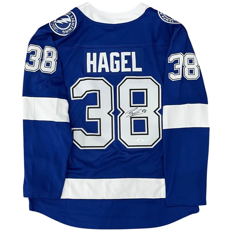 Brandon Hagel Autographed Tampa Bay Lightning (Blue #38) Fanatics Breakaway Jersey - JSA