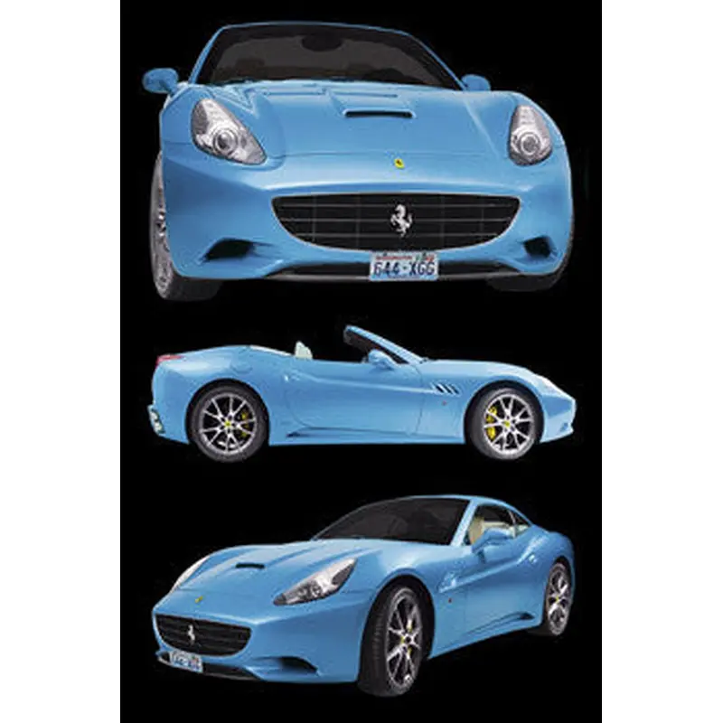 Ferrari California "Baby Blue" (2009) Poster - Wizard & Genius