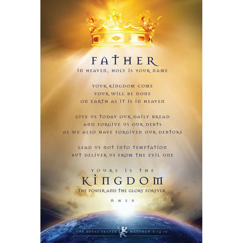 The Royal Prayer (Matthew 6:14-19) Christian Inspirational Poster - Slingshot Publishing