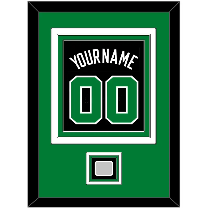 Boston Name & Number With Champions Patch - Black Statement - Triple Mat 2