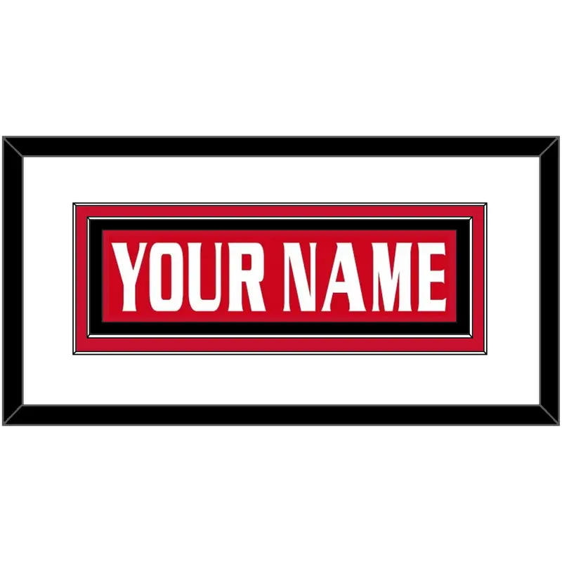 Ottawa Nameplate - Road/Home Red Jersey (1999-2007) - Double Mat 2