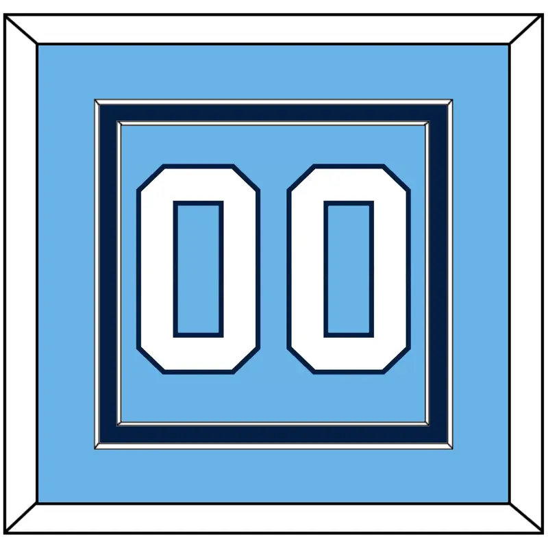 Pittsburgh Number (Back) - Alternate Powder Blue (20082-2011) - Double Mat 2
