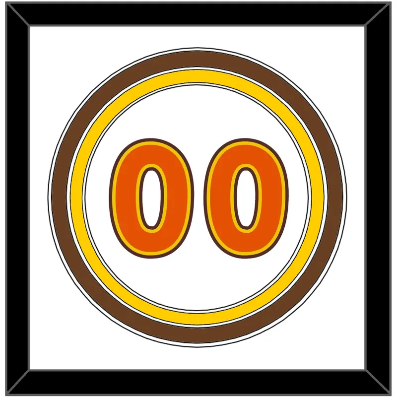 San Diego Number - Home White (1980-1984) - Triple Mat 1