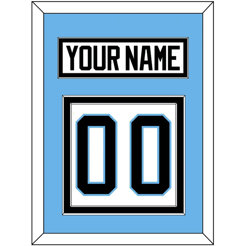 Utah Nameplate & Number (Back) - Road White - Double Mat 4