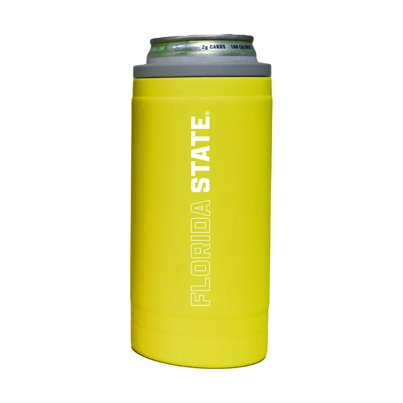 FL State 12oz Cru Stacked Soft Touch Slim Coolie