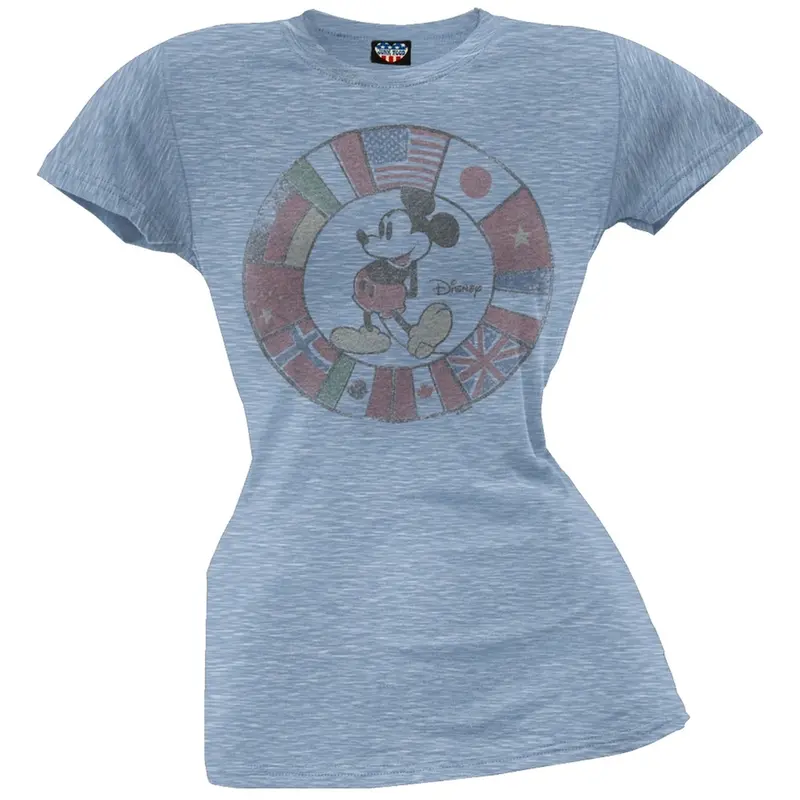 Mickey Mouse - Flags Juniors T-Shirt