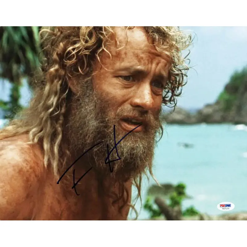 Tom Hanks Cast Away Signed Authentic 11X14 Photo Autographed PSA/DNA #V47113