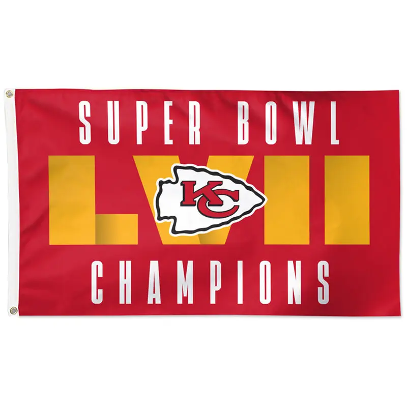 Kansas City Chiefs SUPER BOWL LVII (2023) CHAMPIONS Deluxe-Edition 3'x5' FLAG - Wincraft