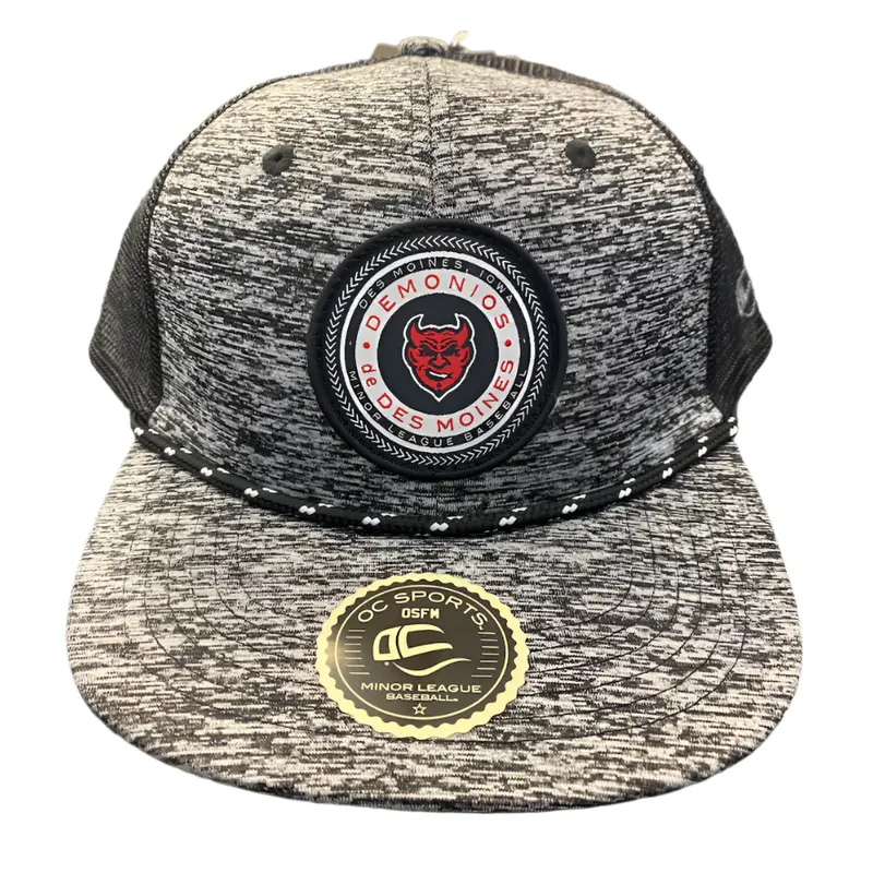 Men's Iowa Cubs Demonios Copa Cap, Heather Black
