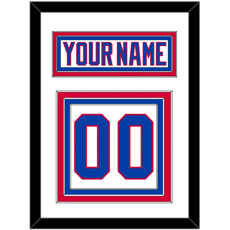 Washington Nameplate & Number (Back) - Home White (1987-1995) - Triple Mat 1