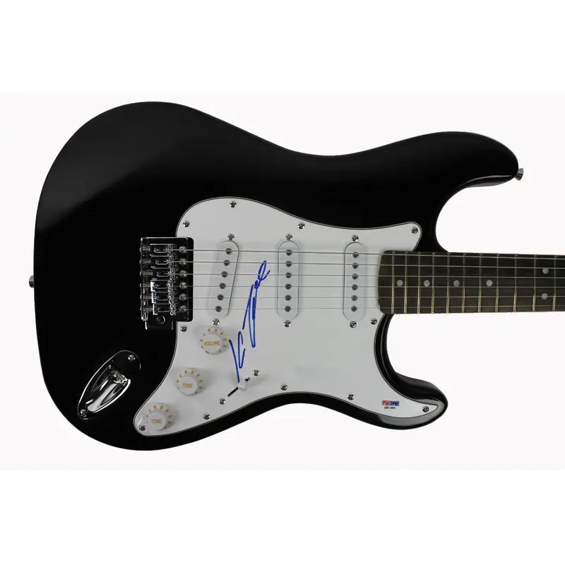 John Travolta Grease Authentic Signed Black Electric Guitar PSA/DNA #Q51383