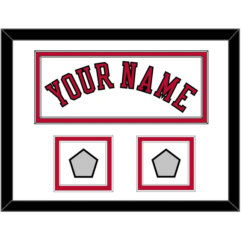 Chicago Name & 2 Finals Patches - Home White (1986-2017) - Double Mat 1