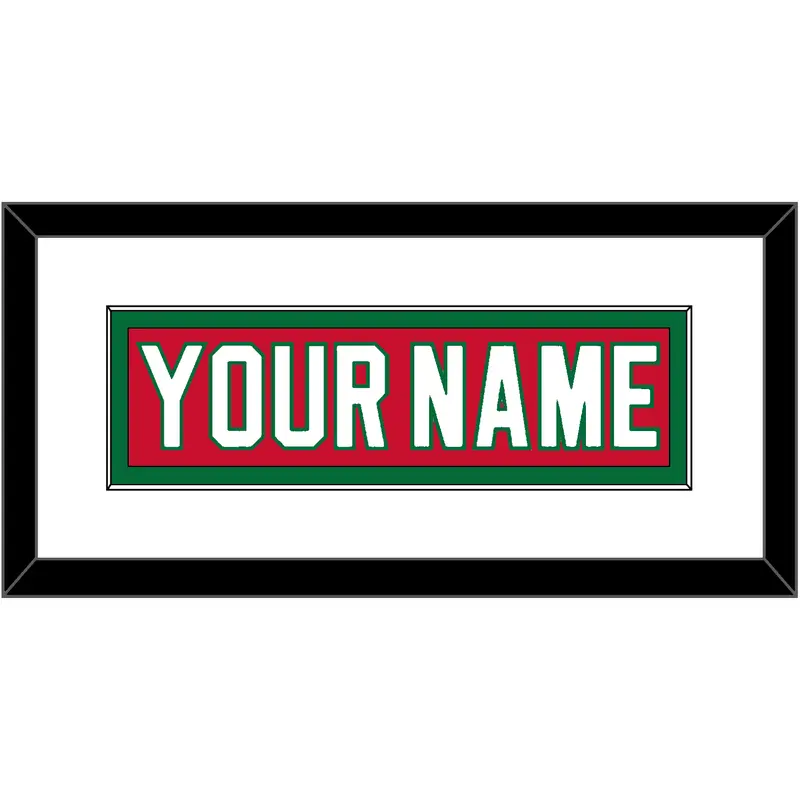 New Jersey Nameplate - Road Red (1982-1992) - Single Mat 1